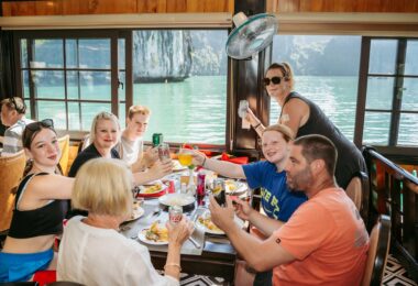 Food on cruise for lunch Halong bay