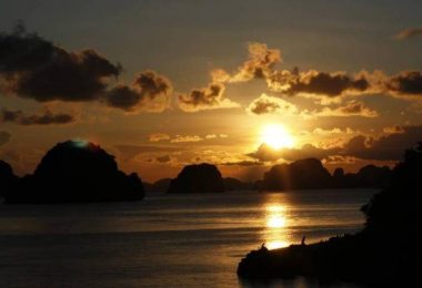 Sunset on Bai Tu Long Bay