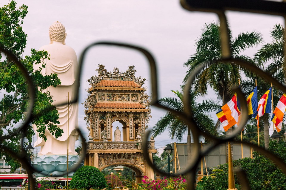 Vinh Trang Pagoda In Mekong Temple