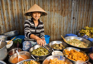 Seller for street food in Danang