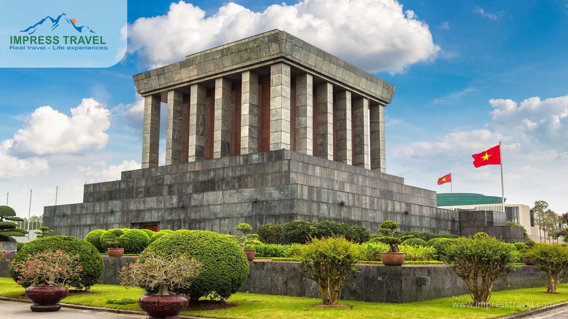 Hanoi location-Ho Chi Minh Mausoleum Complex, where you can visit the final resting place of President Ho Chi Minh and learn more about his life and legacy