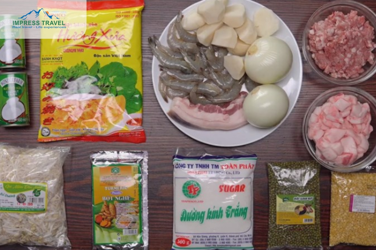 Ingredients Banh xeo Ba Duong in Danang