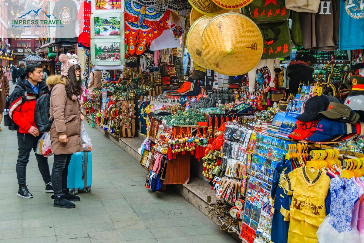 stalls selling souvenirs