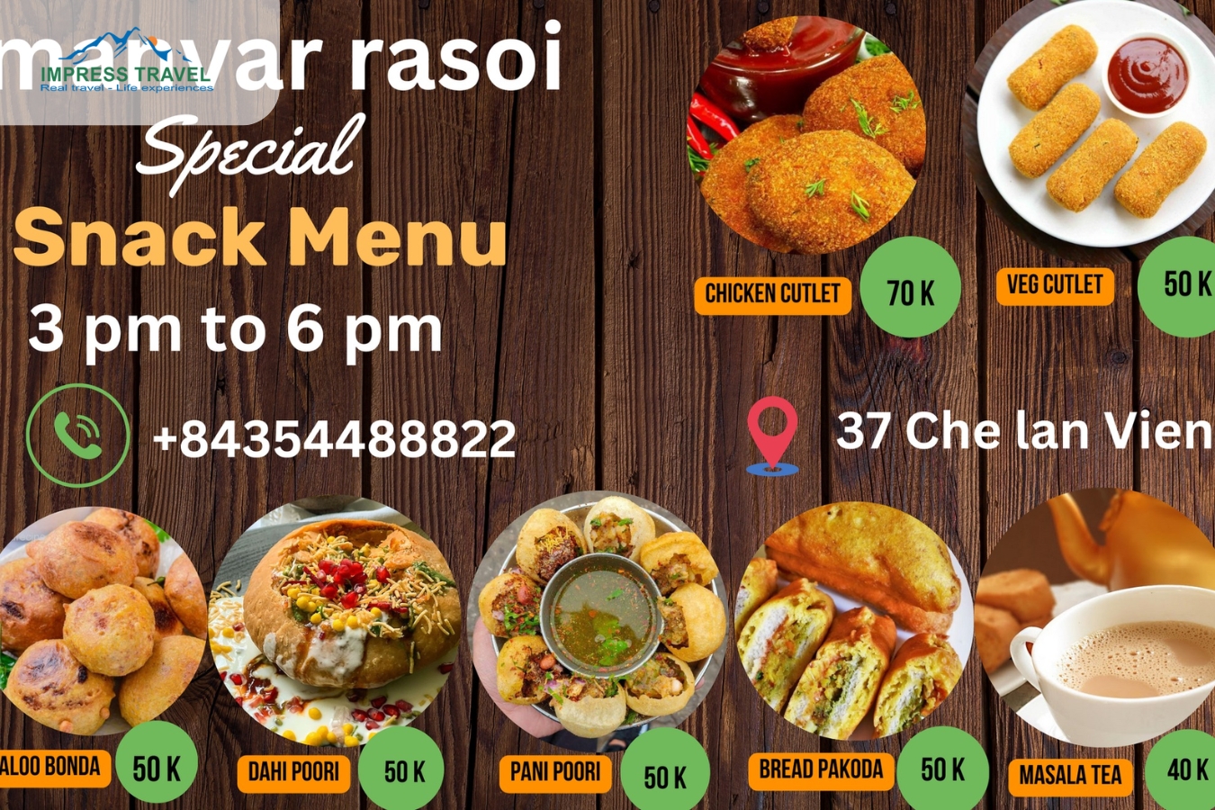 Diverse menu of Indian restaurant Manvar Rasoi