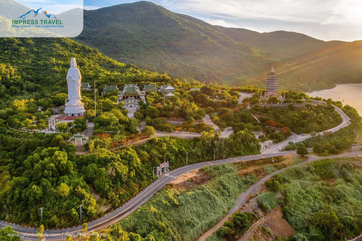 Panoramic view of Linh Ung Pagoda