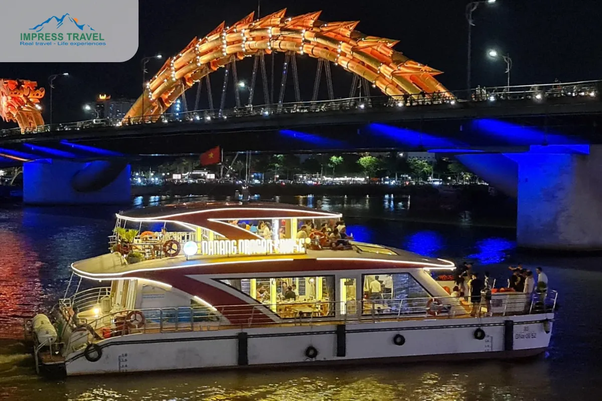 See Da Nang at night on a Han River cruise 