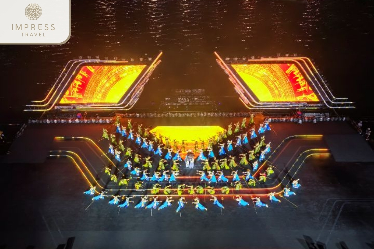 Event stage viewed from above - Danang Firework Festival 2024