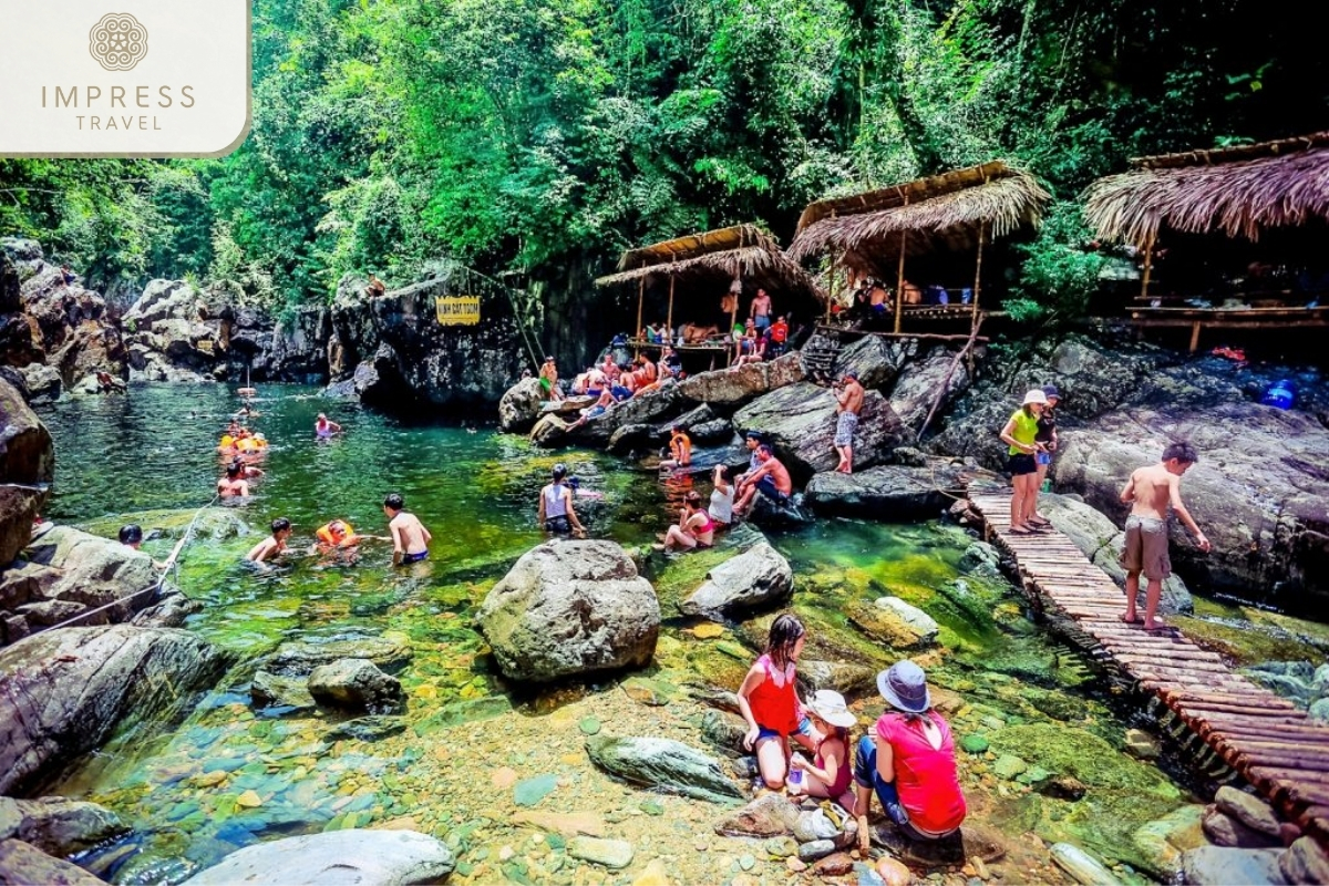 Experience bathing in a stream