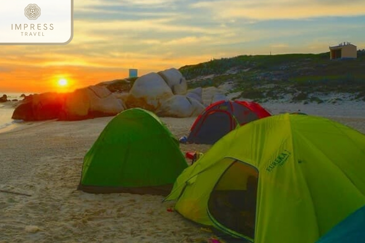 Camping on the beach