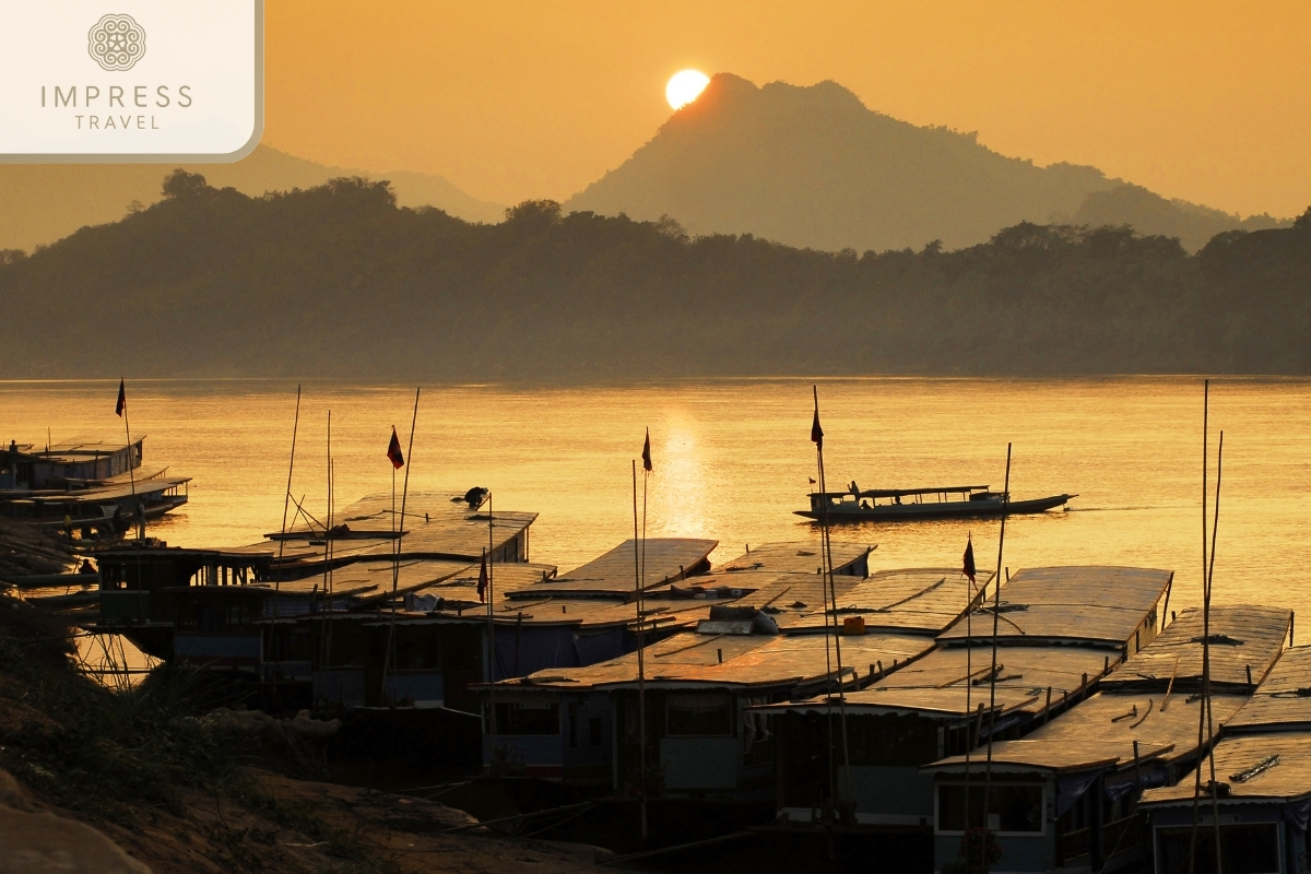 In the evening of the Mekong Delta.