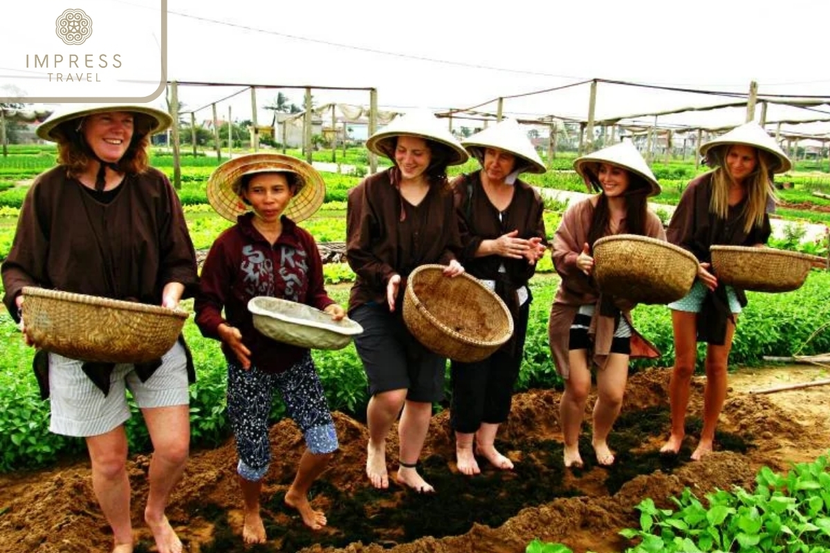 Participating in Tra Que Vegetable Village Tour from Da Nang