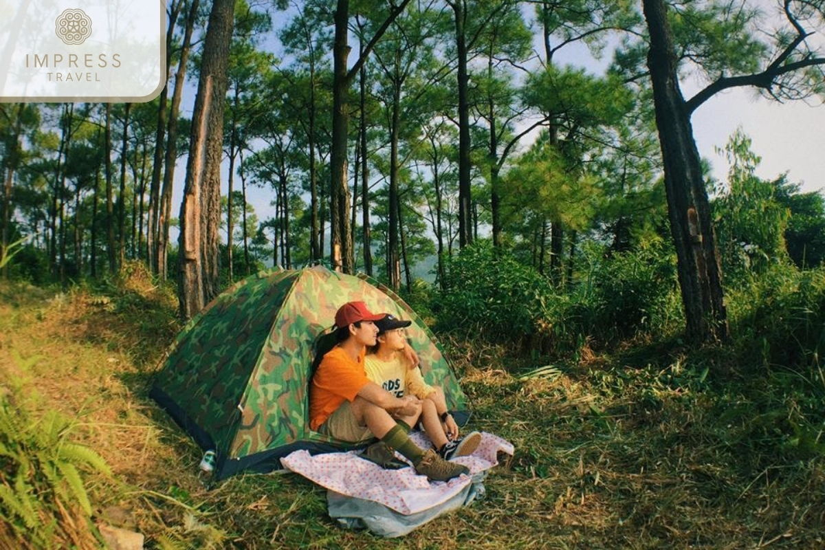 Camping in the mountains