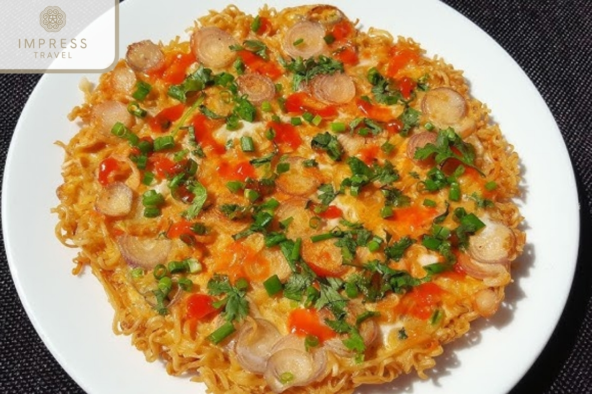 Pizza Noodle Soup - Can Tho rice noodle factory Mekong tour