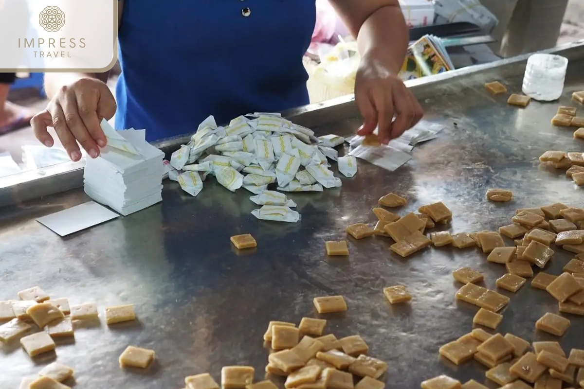 Coconut candy in the Mekong Delta 