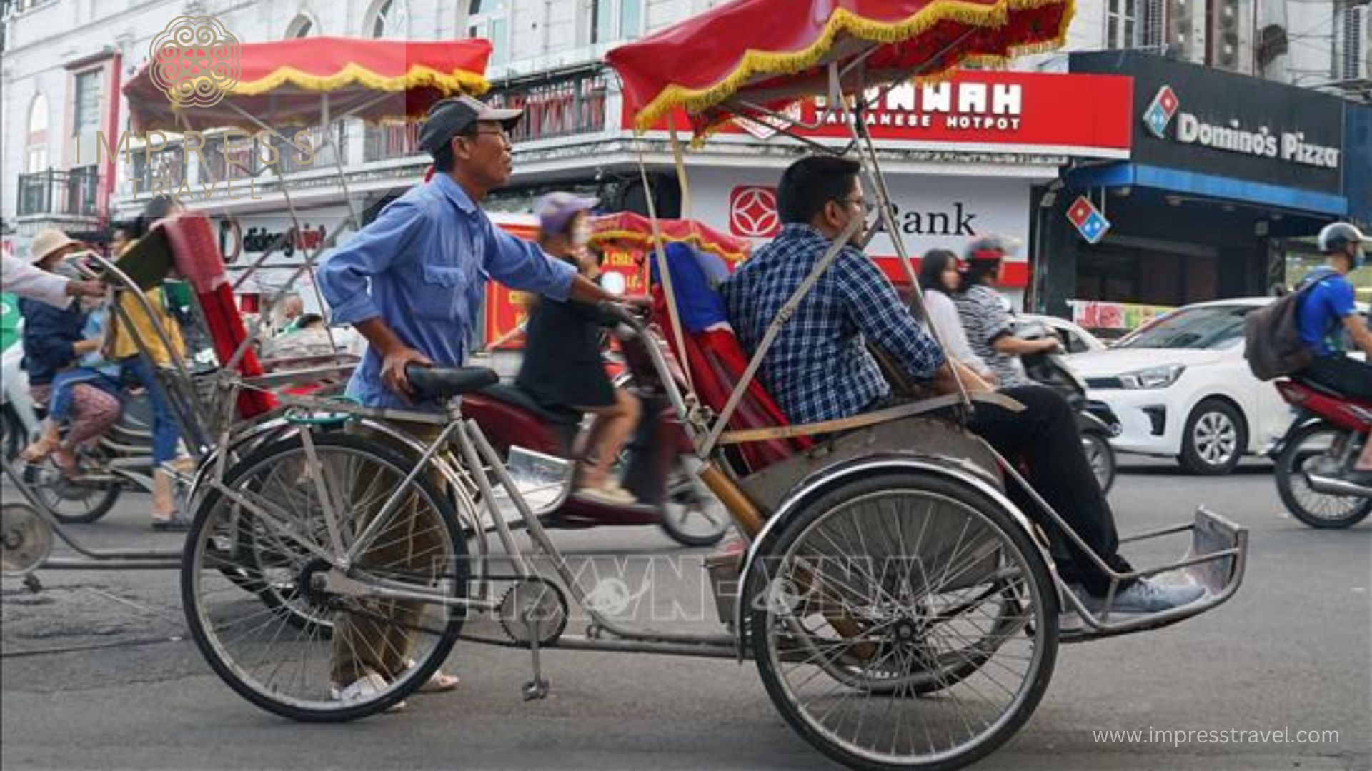 Riding a Vietnamese cyclo