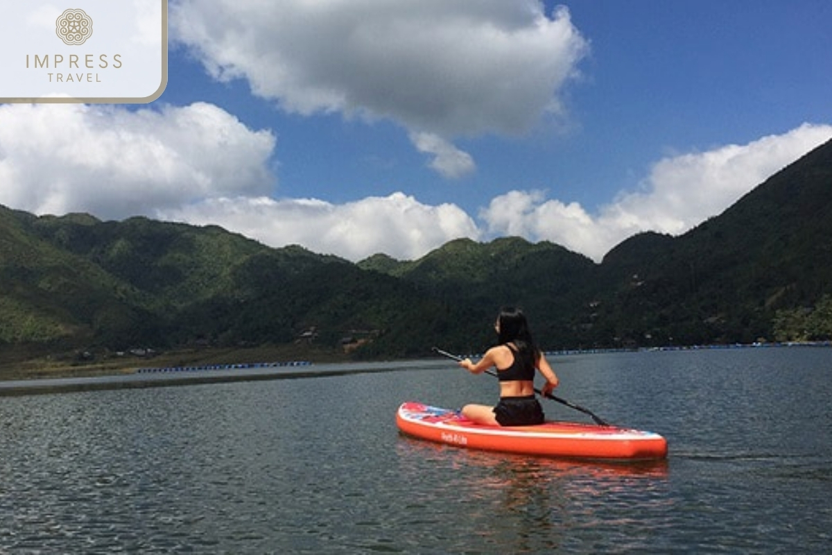 Paddle Boarding (SUP) on Seo My Ty Lake-a Unique Hiking Tour of Seo My Ty Village in Sapa 