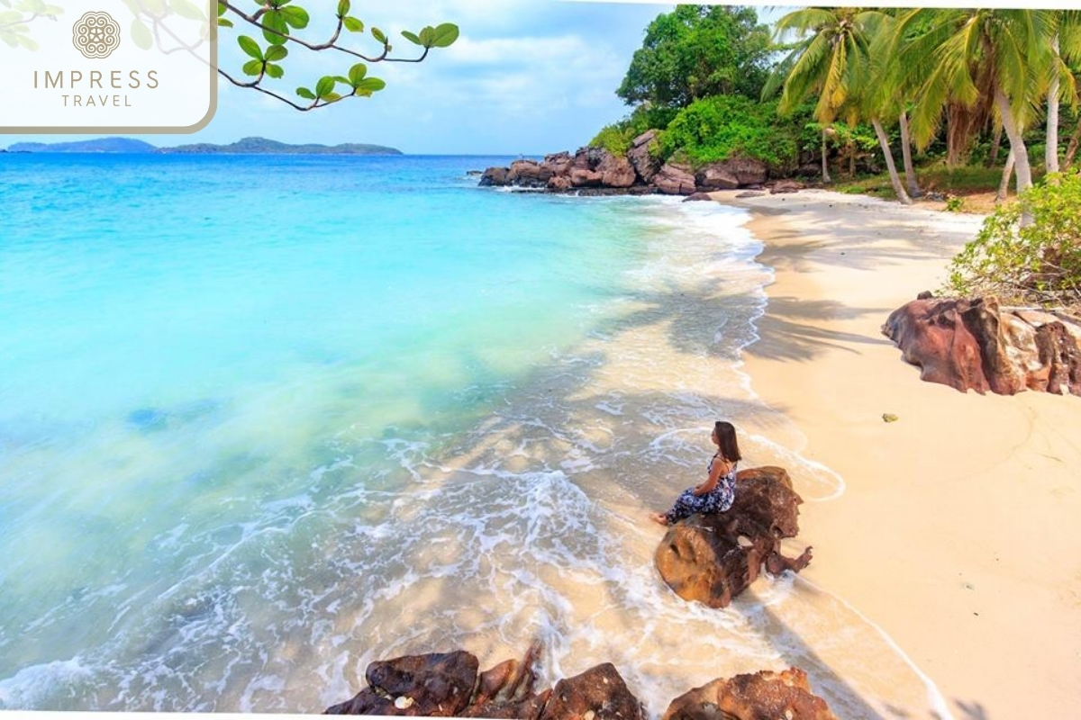 Beach Relaxation in Our boat tours to Mong Tay Island 