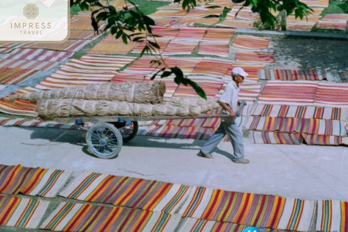 Traditional mat weaving profession