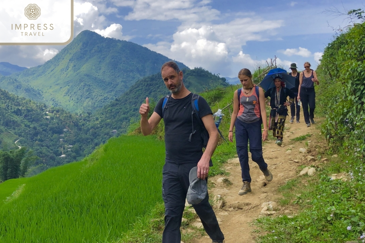 Walk through cool green rice fields- Trekking Tour from Sapa to Ban Ho Village 