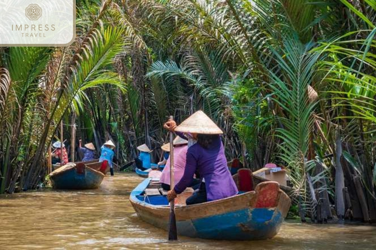 My Tho of the Experience Crossing the Monkey Bridge on a Mekong Tour