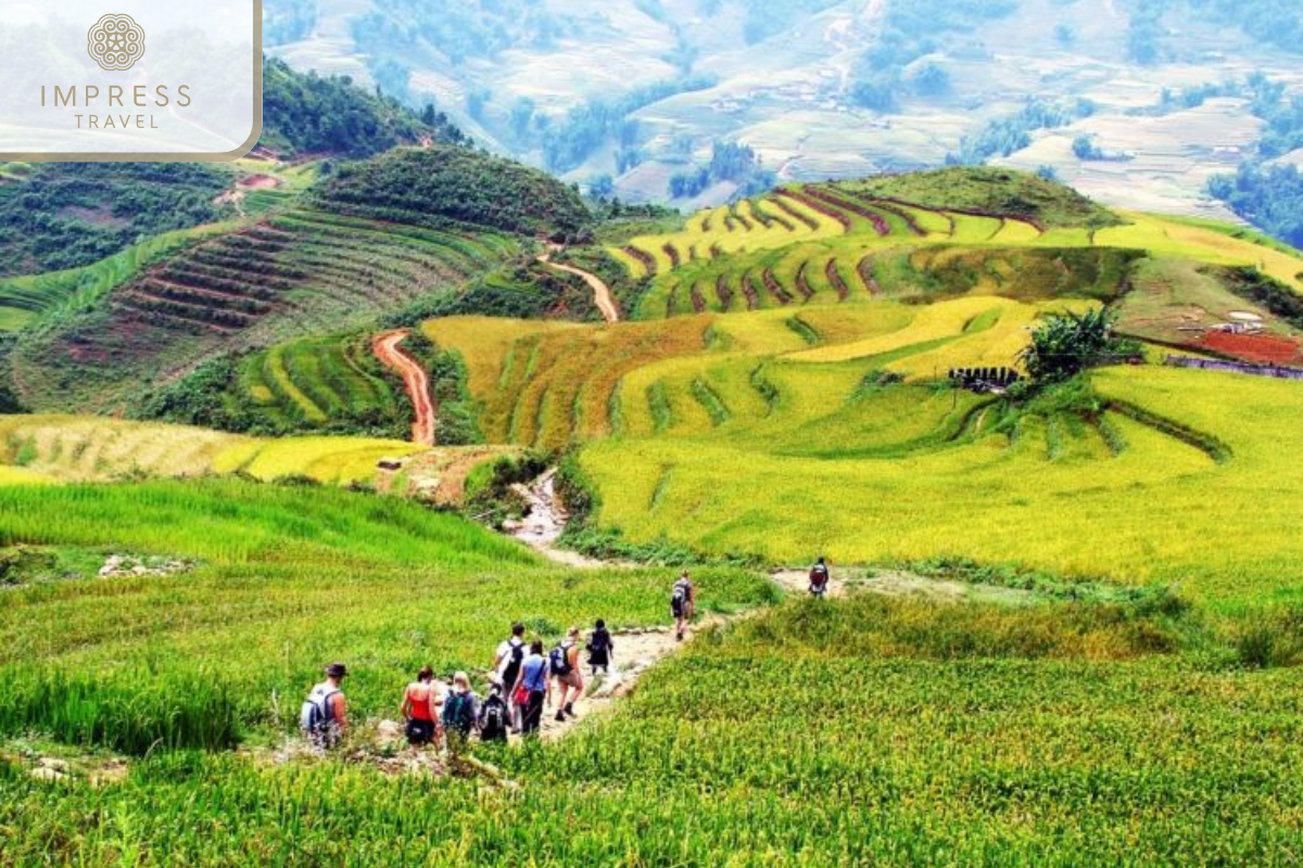 Start taking action to go to the village-Trekking Tour to Ta Van Village in Sapa