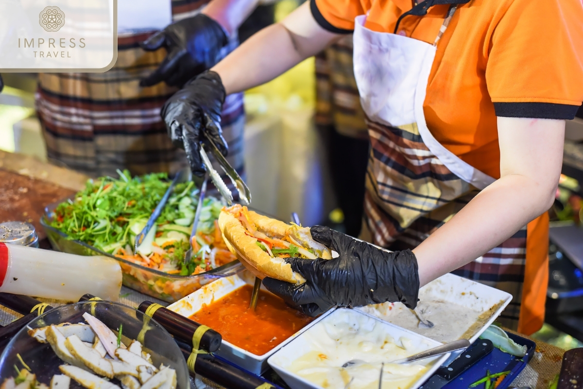 Thit Heo Nuong Sa and Banh Mi-Ho Chi Minh City walking street local food tours. 