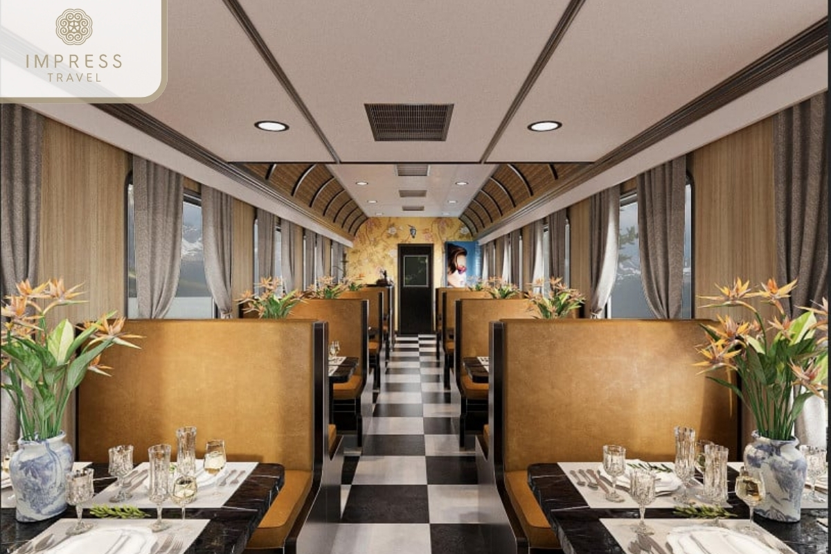 Dining Car for on the Sleeper Train for Tours from Hanoi - Da Nang