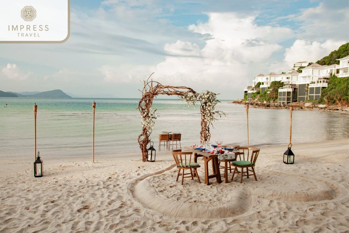 Romantic atmosphere-LuxNam Resort for a honeymoon tour on Phu Quoc Island.