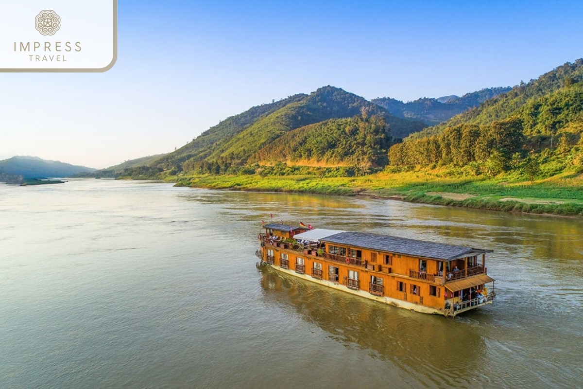 Travel by boat on the Mekong River