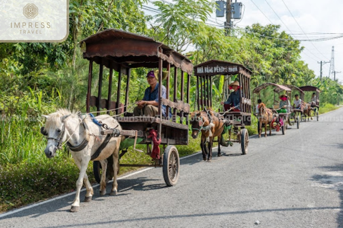 Horse-Drawn Carriage Ride of the Mekong tour experience with crocodile fishing