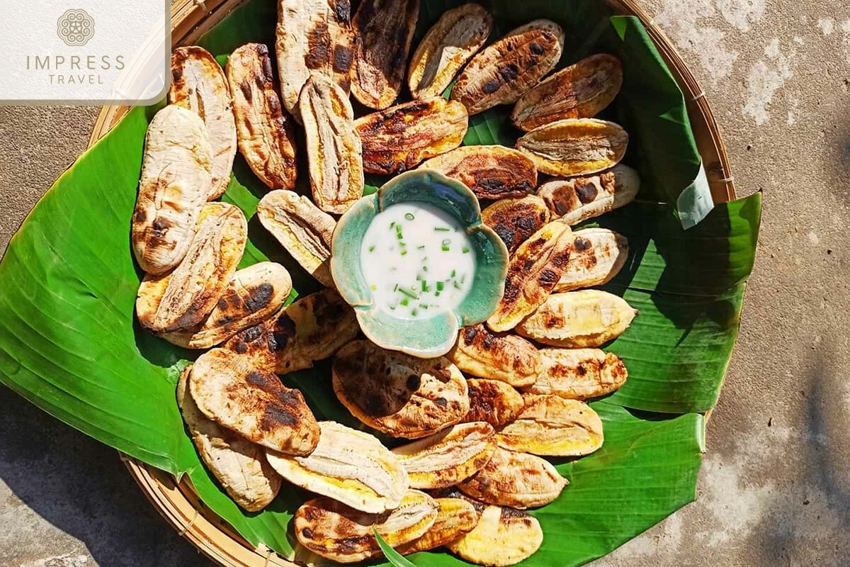 Grilled bananas with coconut milk-The Vegetarian (Vegan) Food Tour in Ho Chi Minh City