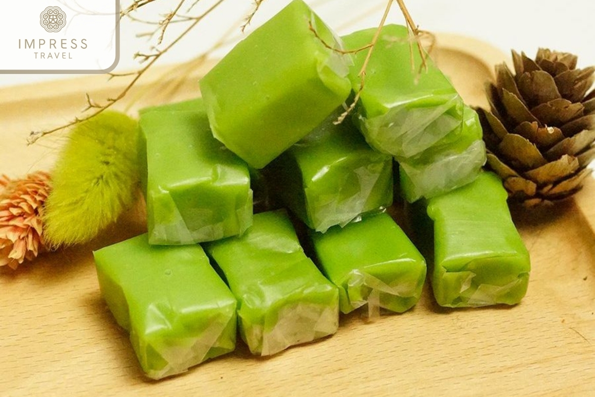 Coconut Candy in sweety fruits Cai Mon in the Mekong Delta