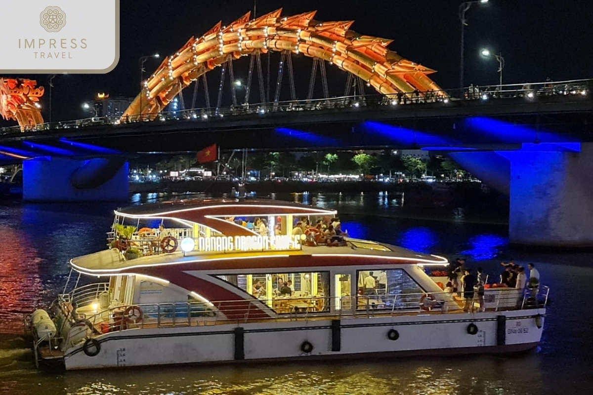 Modern facilities-Bamboo Dragon Cruise tour for Danang dinner. 