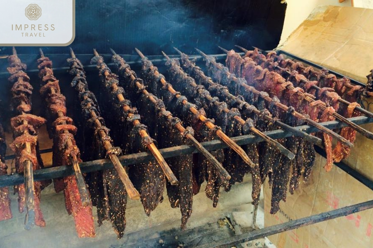 Buffalo meat is kept in the kitchen-Walking Tour to Cat Cat Hmong Village 