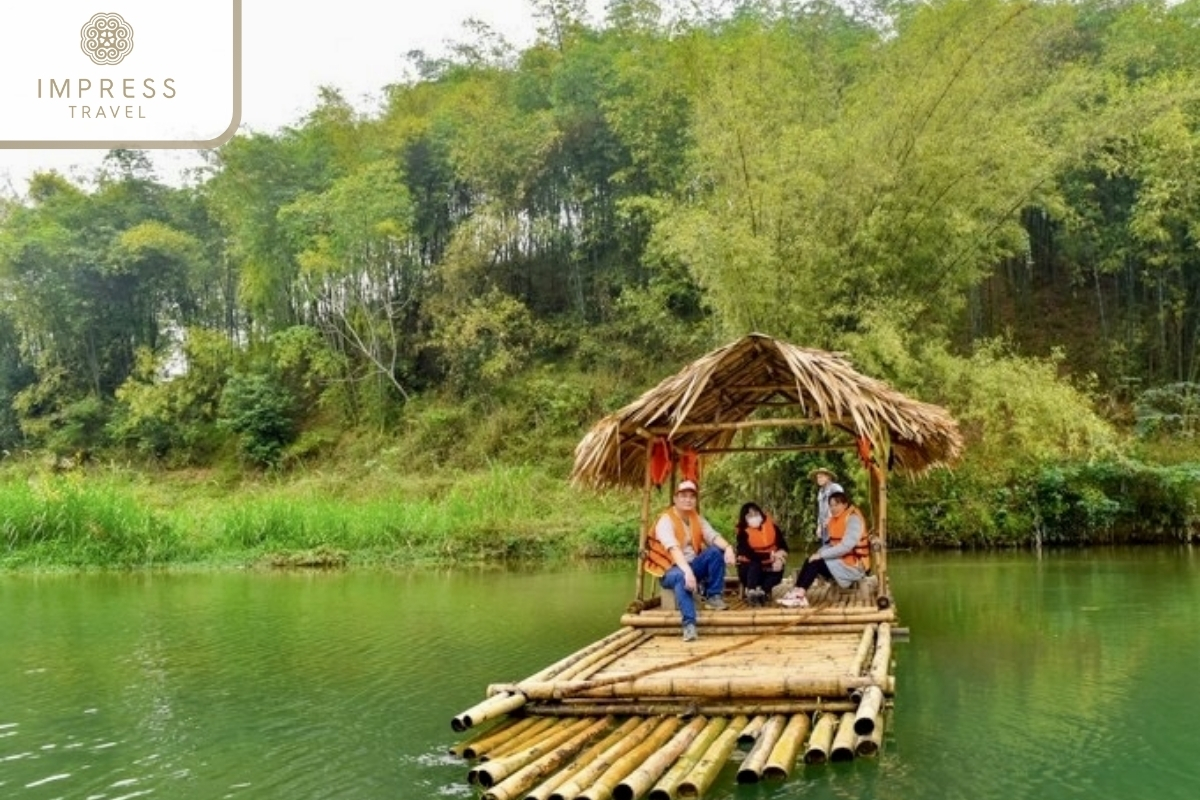 Bamboo rafting in Pu Luong Trekking and Rafting Tour