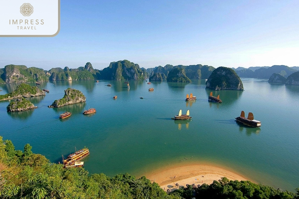 Halong Bay for the tour Hanoi, Ninh Binh, Halong and Sapa