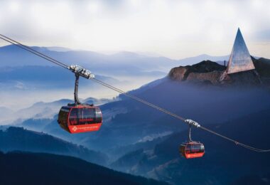 Cable car to Fansipan Mountain Peak