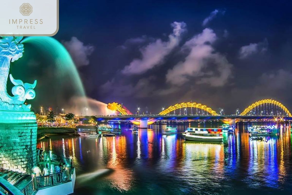 Views of Danang’s for a tour Admire the Han River Bridge from a Boat