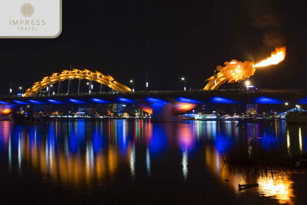 Dragon Bridge Fire for a Tour Admire the Han River Bridge from a Boat