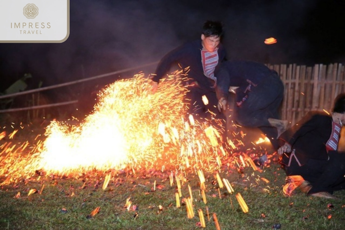 Fire Dance in the culture of ethnic communities on Sapa Tours