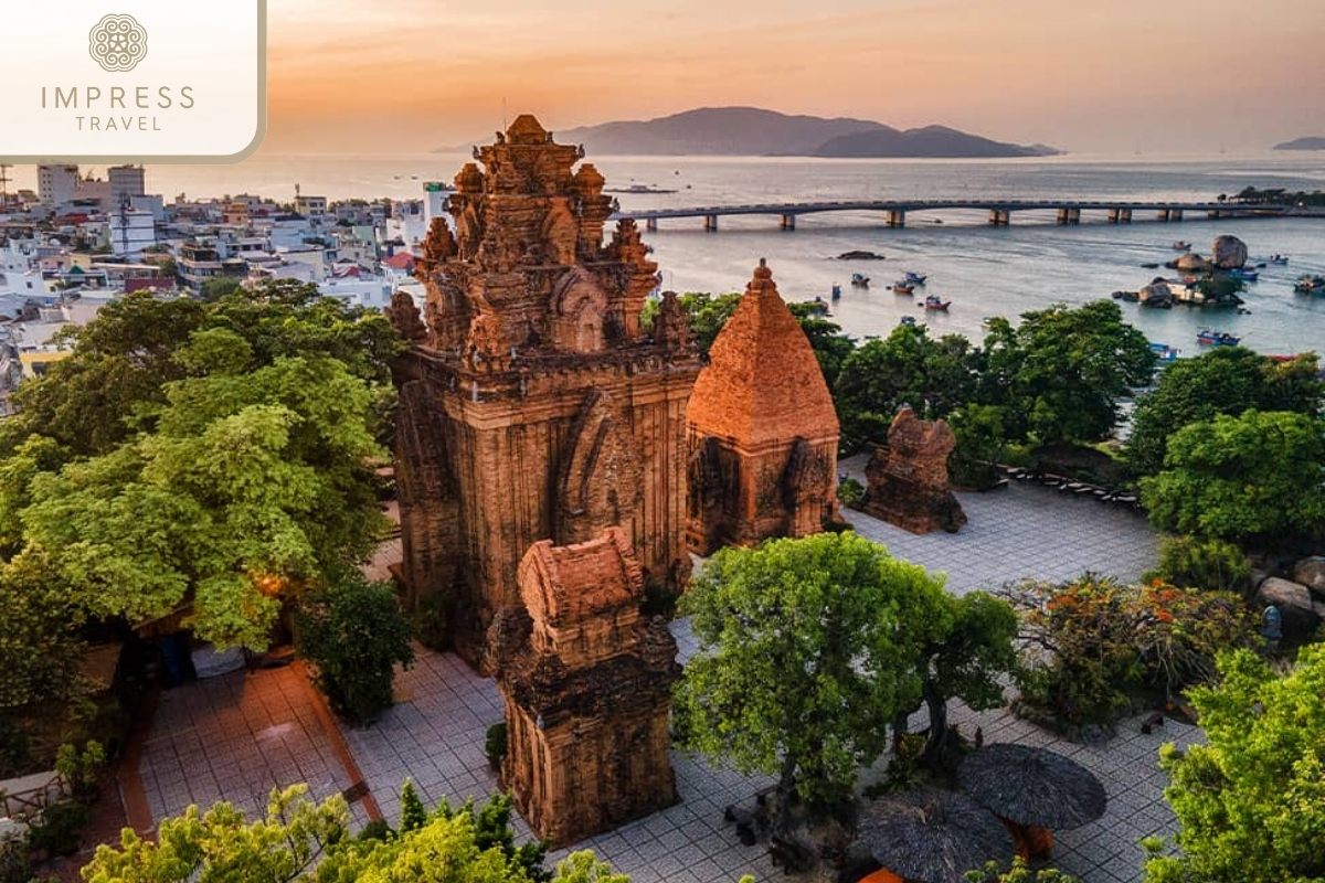 Thap Ba Ponagar Towers of Long Son Pagoda in Nha Trang