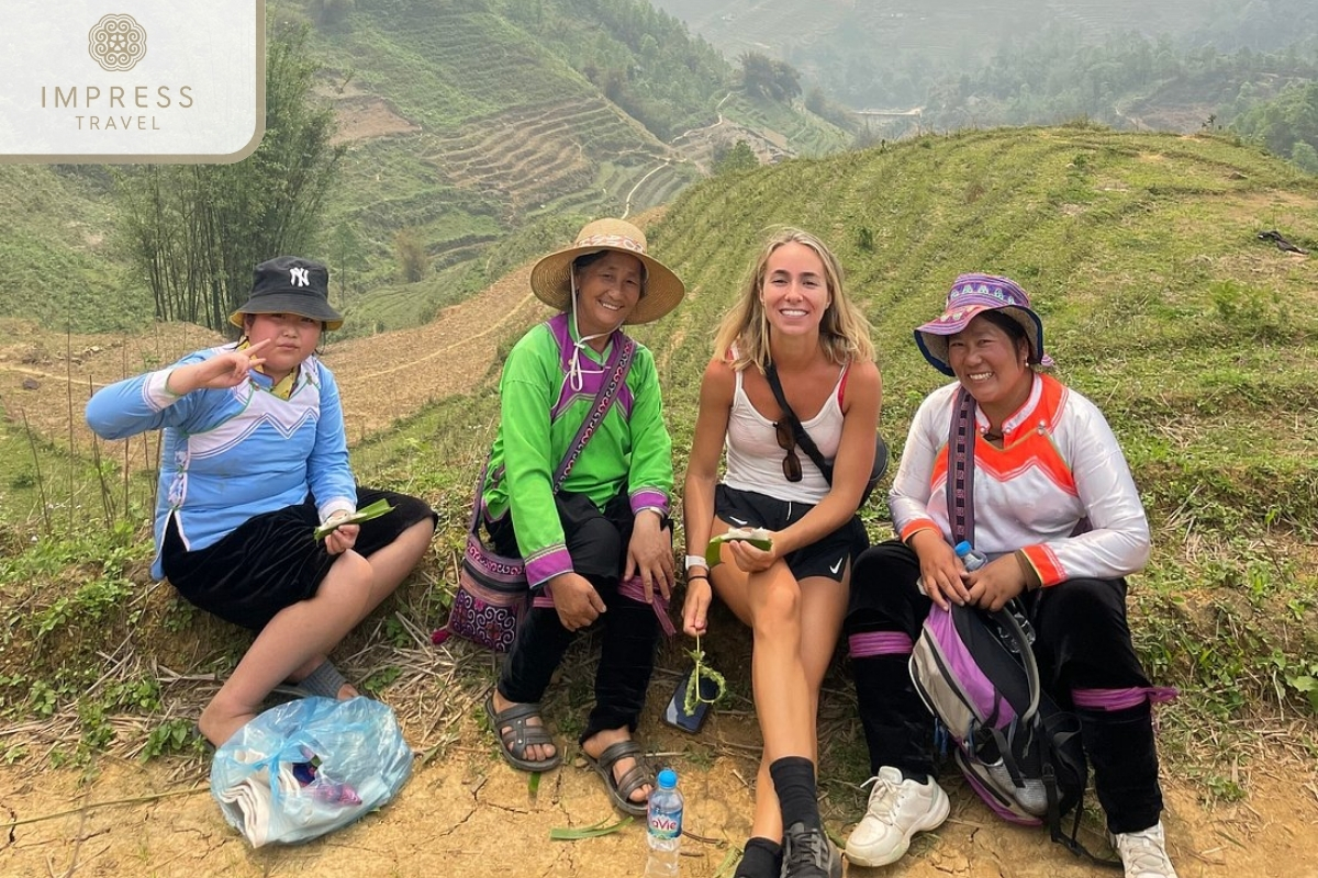 Bringing a great experience to visitors in Red Dao Female Trekking Guides