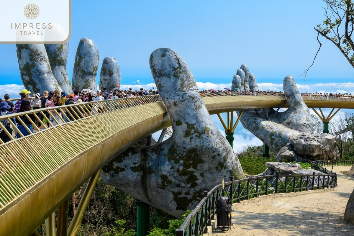 The Golden Bridge of Ba Na Hills from Da Nang City