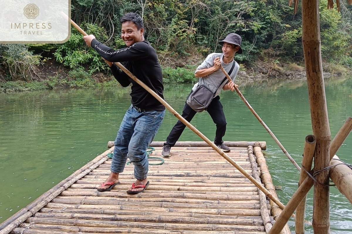 Bamboo Rafting in Suoi Cham in Outdoor Activities in Pu Luong Tours