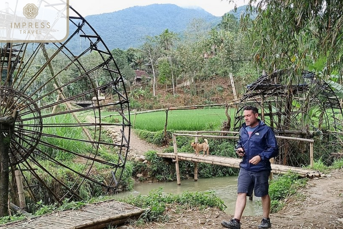 Traditional Waterwheels in Pu Luong Adventure Tour