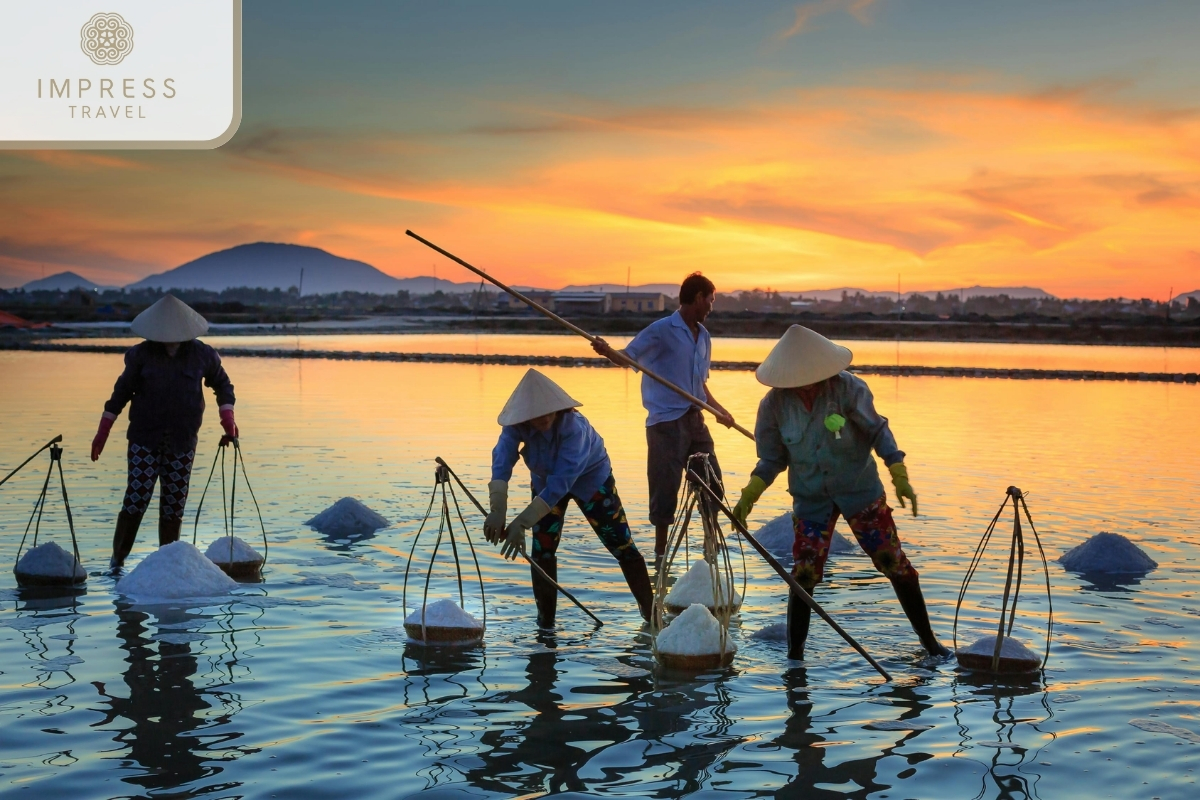 Traditional salt making in Thieng Lieng Island Tour by Boat