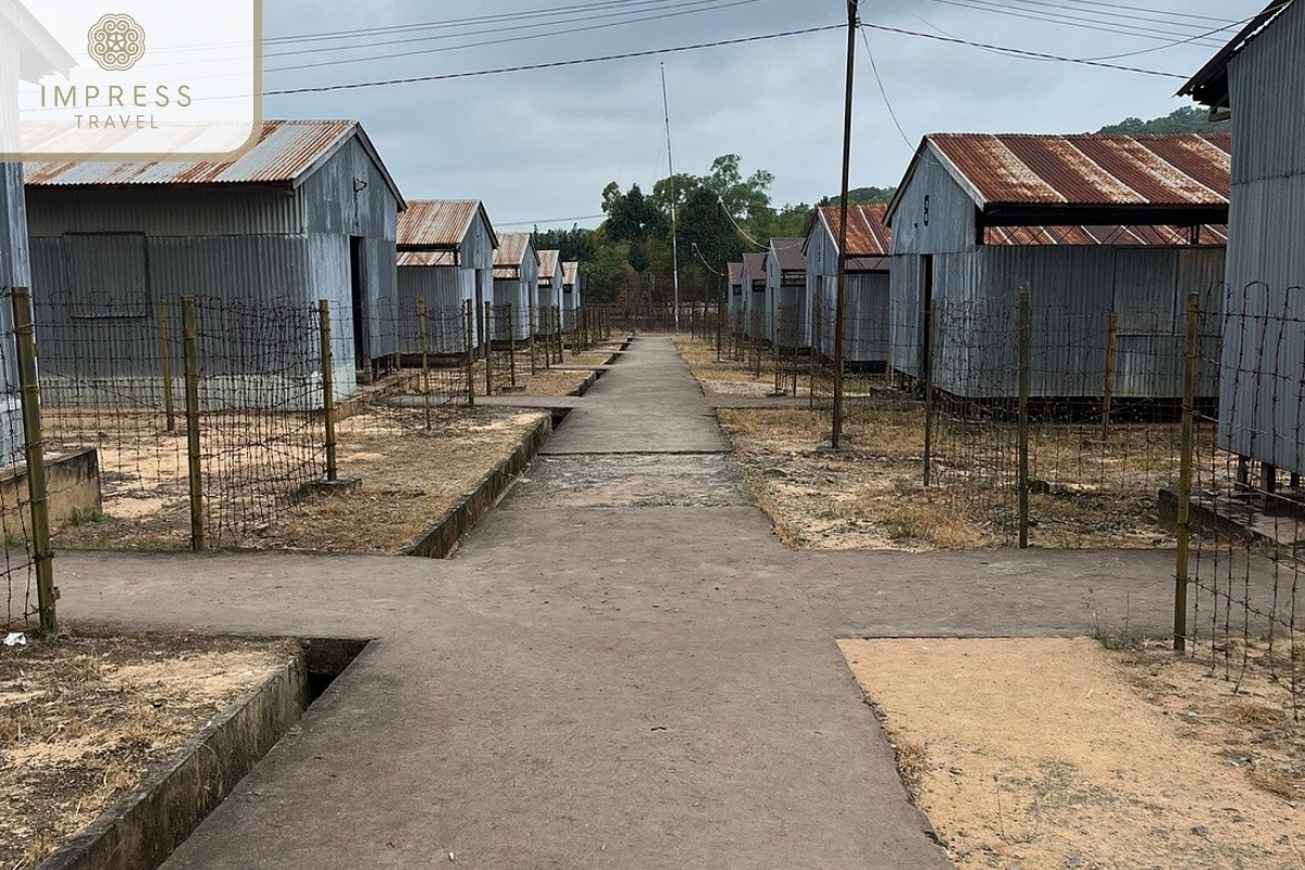 Prison architecture in Phu Quoc Prison on Phu Quoc Island