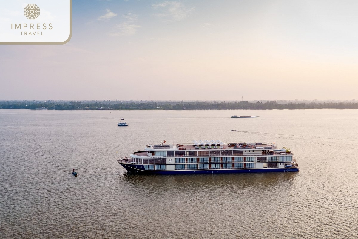 Victoria Mekong ship in 2-Day Mekong Delta Tour Ending in Phnom Penh 