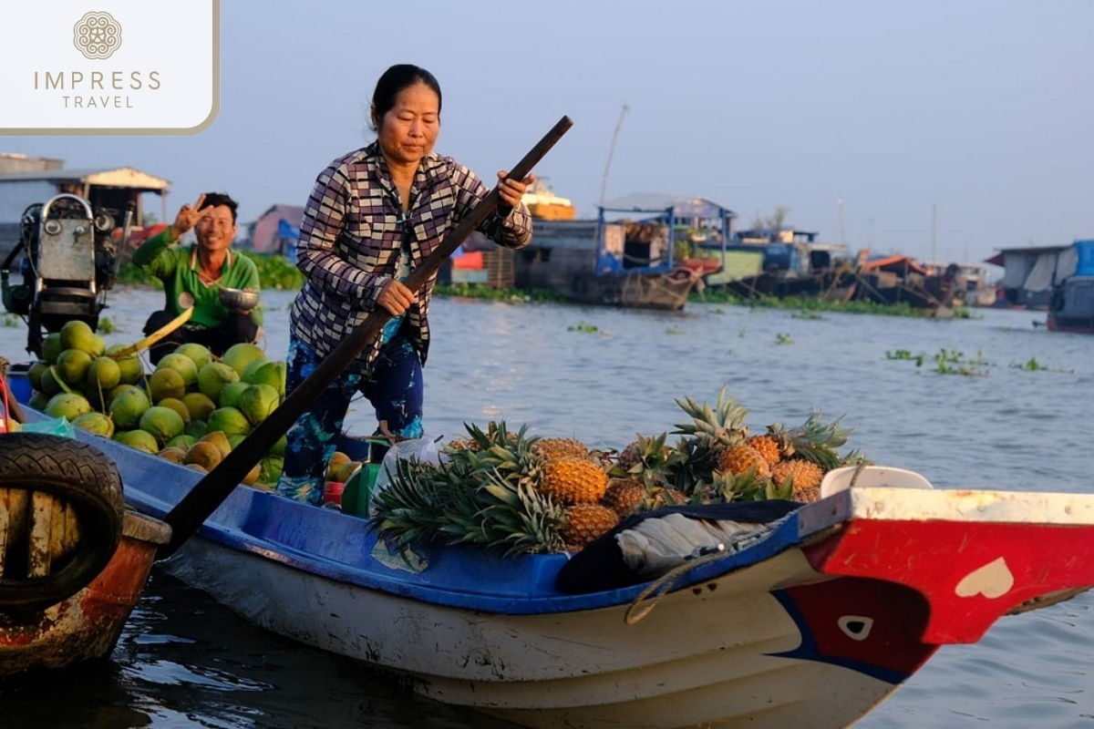 Long Xuyen Floating Market in Mekong Floating Markets