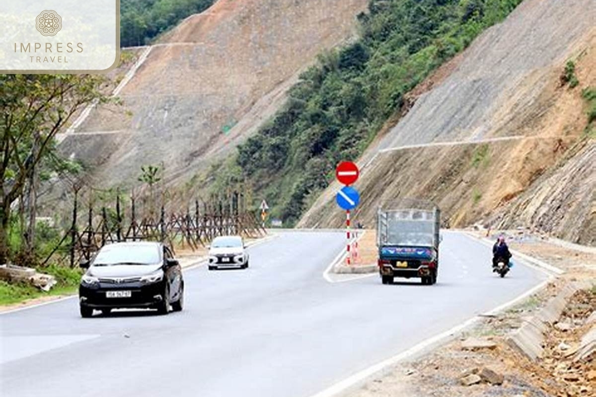 By Car in transportation from Hanoi to Mai Chau